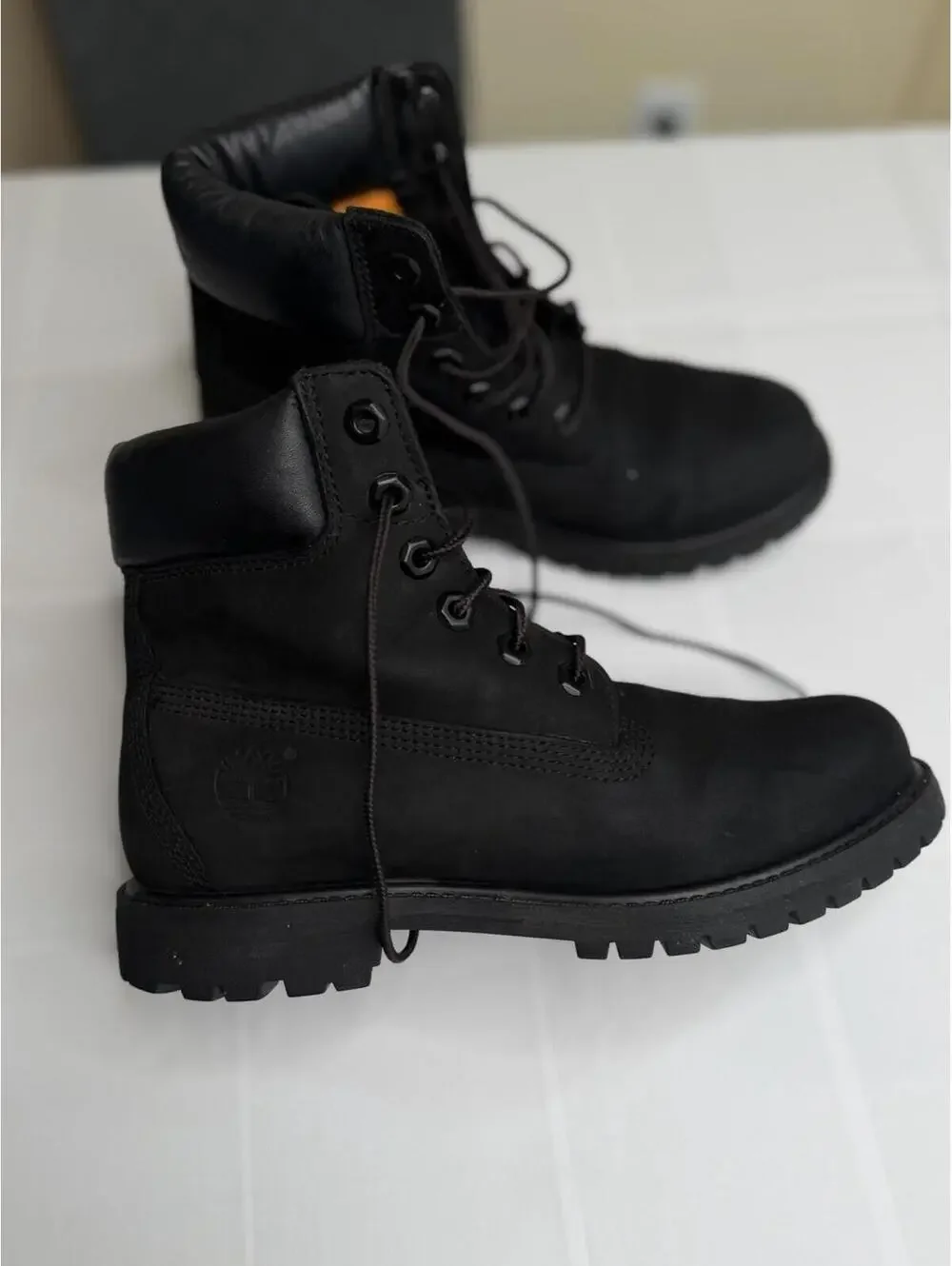 Size 6.5 Timberland Premium 6 Inches Waterproof Boots Black Leather Men’s